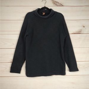 KoKo Shirt Vintage Mens Medium High Neck Black Long Sleeve Made In Turkey.